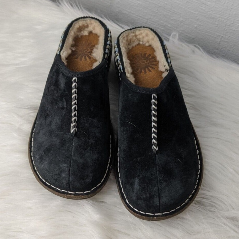 Ugg Shearling Lined Black Clogs - image 1